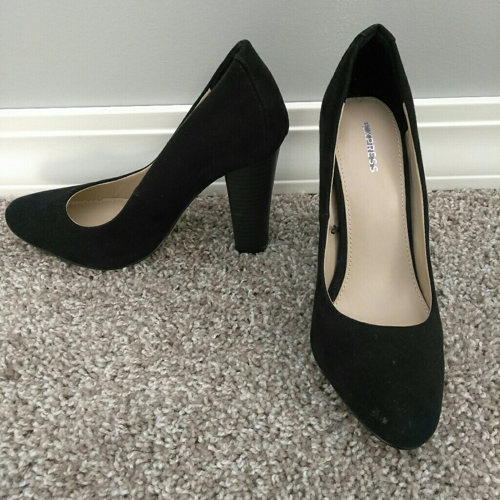 Express suede high heels